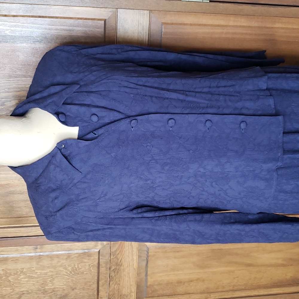 Karin Stevens 2 Piece VTG Woven Sheath Dress and Jacket Sz 12